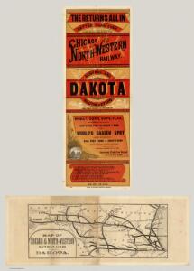 Map Of Chicago & North-Western Railway Lines (To) Dakota.