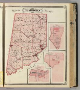 Map of Dearborn County (with) Greendale, Moore's Hill, Cochran.