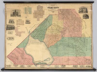 Map Of Tulare County California.