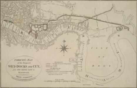 FAIRBURN'S PLAN of the proposed WET-DOCKS AND CUT from NEW GRAVEL LANE to BLACKWALL