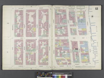Manhattan, V. 1, Double Page Plate No. 12 [Map bounded by Rutgers St., East River, Market St., East Broadway]
