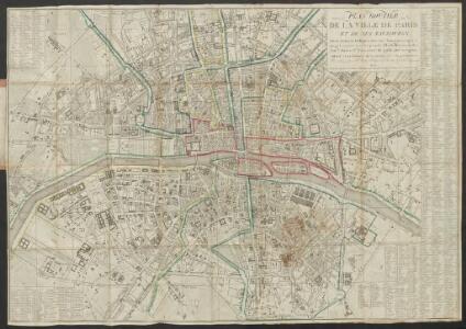 Plan routier de la ville de Paris et de ses faubourgs