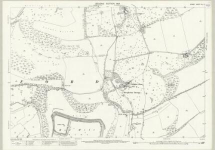 Dorset XIV.10 (includes: Childe Okeford; Hanford; Iwerne Courtney; Iwerne Stepleton; Shillingstone; Stourpaine) - 25 Inch Map