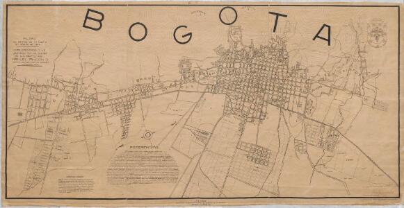 Plano de la ciudad de Bogotá