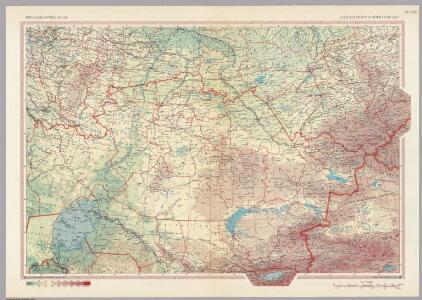 U.S.S.R. Kazakhstan - North and East.  Pergamon World Atlas.