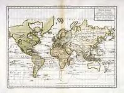Mappe-Monde suivant la projection des cartes réduites