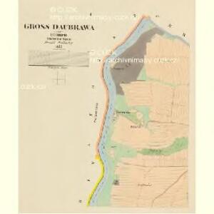 Gross Daubrawa - c1458-1-001 - Kaiserpflichtexemplar der Landkarten des stabilen Katasters