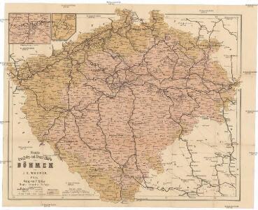 Neueste Eisenbahn- und Strassenkarte von Böhmen