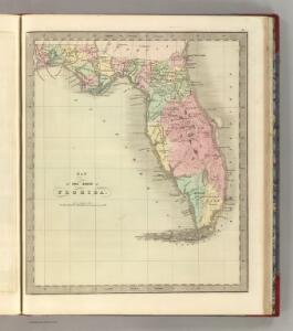 Map of the State of Florida.