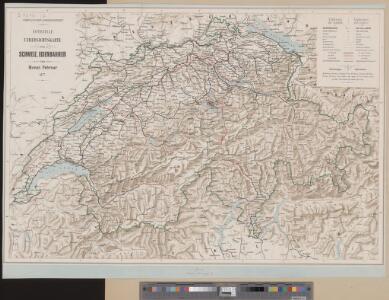 Officielle Uebersichtskarte der Schweiz. Eisenbahnen vom Monat Februar 1877
