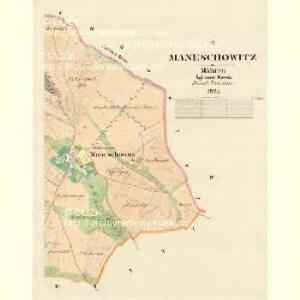Maneschowitz - m1713-1-002 - Kaiserpflichtexemplar der Landkarten des stabilen Katasters