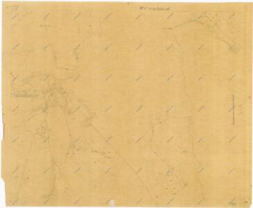 Kopie katastrální mapy obce Nečemice z roku 1843, list IV 1