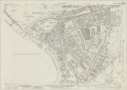 Surrey VI.4 (includes: Heston and Isleworth; Petersham; Richmond; Twickenham St Mary The Virgin) - 25 Inch Map