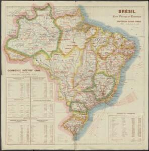 Brésil, carte Politique et Economique