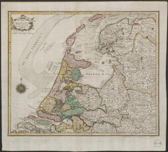 Nieuwe kaart van Holland tot het Vaderlandsch Woordenboek van Kok behoorende