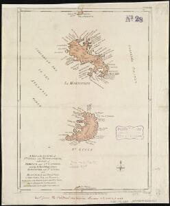 A map of the islands of St. Lucia and Martinique, with part of Dominica and St. Vincents, shewing the two passages between Martinique and St. Lucia, and Martinique and Dominica, to Fort Royal Bay and harbour, the station of the French fleets ...