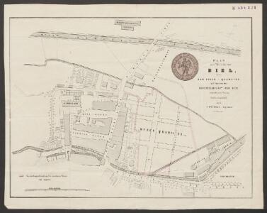 Plan eines Theiles der Stadt Biel nebst dem Neuen-Quartier auf dem von der Baugesellschaft von Biel erworbenen Terrain