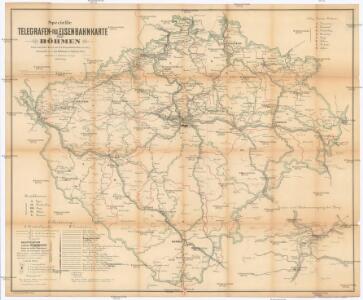 Specielle Telegrafen- und Eisenbahnkarte von Böhmen