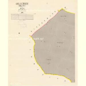 Selletitz (Selletic) - c6820-1-001 - Kaiserpflichtexemplar der Landkarten des stabilen Katasters