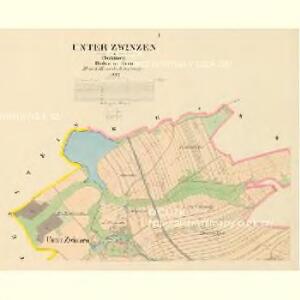 Unter Zwinzen - c1396-1-001 - Kaiserpflichtexemplar der Landkarten des stabilen Katasters