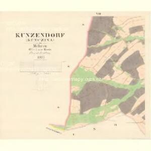 Kunzendorf (Kunczina) - m1428-1-006 - Kaiserpflichtexemplar der Landkarten des stabilen Katasters