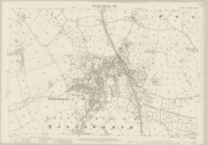 Suffolk XXVIII.9 (includes: Chediston; Halesworth; Holton; Wenhaston; Wissett) - 25 Inch Map