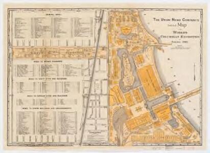 The Union News Company's indexed map of the Worlds Columbian exposition at Chicago, 1893