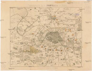 Topographische Karte von Paris und Gegend