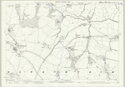 Dorset XXVIII.5 (includes: Hawkchurch; Thorncombe) - 25 Inch Map