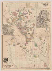 Whitney's map of Seattle and environs, Washington