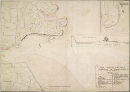 A Plan of Tinmouth Town and Castle and Clifford Fort, scituate at the Entrance of the River Tine