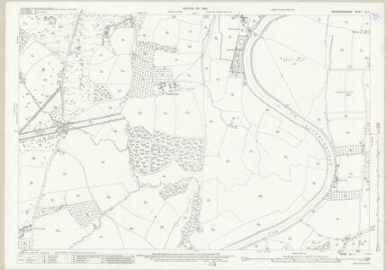 Worcestershire XL.7 (includes: Kempsey; Madresfield; Powick; Severn Stoke) - 25 Inch Map