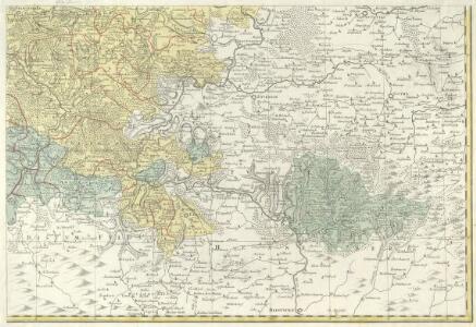 Landgrafiatvs Hasso-Cassellanvs typo geographico quatuor Foliorum expressus Cura Homannianorum Heredum Norimb: 1761