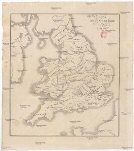 Carte de l'Angleterre avec les divisions Saxonnes