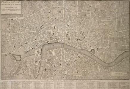 PLAN OF LONDON WESTMINSTER and the BOROUGH of SOUTHWARK with all the additional Streets, Squares, & c also the improved ROADS to the Year (1772) From the best Authors.