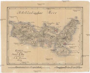 Karte von der Insel Elba
