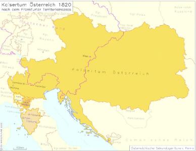 Kaisertum Österreich 1820 nach dem Frankfurter Territorialrezess