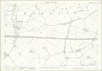 Berkshire XIII.7 (includes: Baulking; Kingston Lisle; Sparsholt; Uffington) - 25 Inch Map