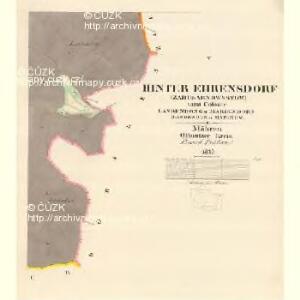 Hinter Ehrensdorf (Zadusarnowsstow) - m3540-1-005 - Kaiserpflichtexemplar der Landkarten des stabilen Katasters