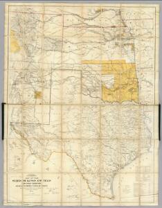 Map Of The States Of Kansas And Texas And Indian Territory.
