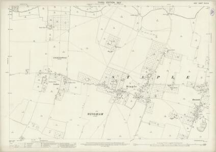Kent XLVII.8 (includes: Goodnestone; Staple; Wingham) - 25 Inch Map