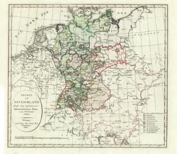 Charte von Teutschland: Nach dem definitiven Indemnisations-Plane vom 8ten October 1802