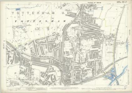 London (Edition of 1894-96) XIII (includes: Tottenham) - 25 Inch Map