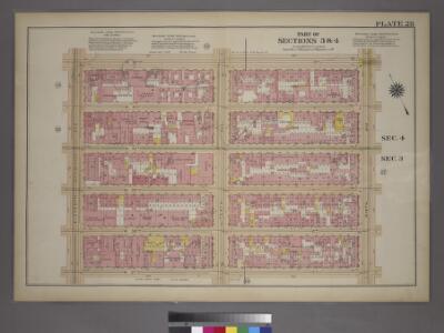 Plate 28, Part of Sections 3&4: [Bounded by W. 42nd Street, Ninth Avenue, W. 37th Street and Eleventh Avenue.]