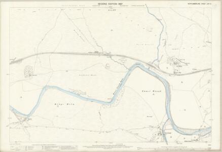 Northumberland (Old Series) LVIII.12 (includes: Plashetts And Tynehead; Wellhaugh) - 25 Inch Map