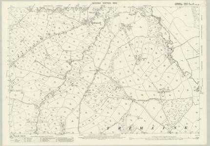 Cornwall XI.8 (includes: Jacobstow; North Petherwin; Tremaine; Treneglos; Warbstow) - 25 Inch Map