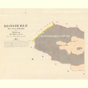 Klösterle (Klassterek) - m1186-1-001 - Kaiserpflichtexemplar der Landkarten des stabilen Katasters