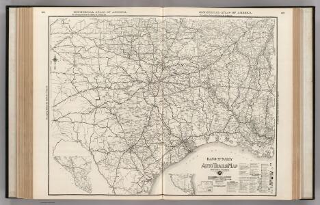 AutoTrails Map, Texas, Oklahoma, Louisiana, Arkansas.