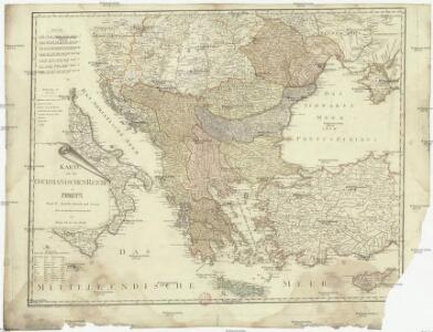 Karte von dem Oschmanischen Reiche in Europa