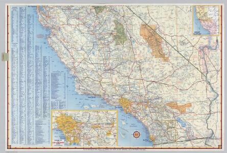 Shell Highway Map of California (southern portion).